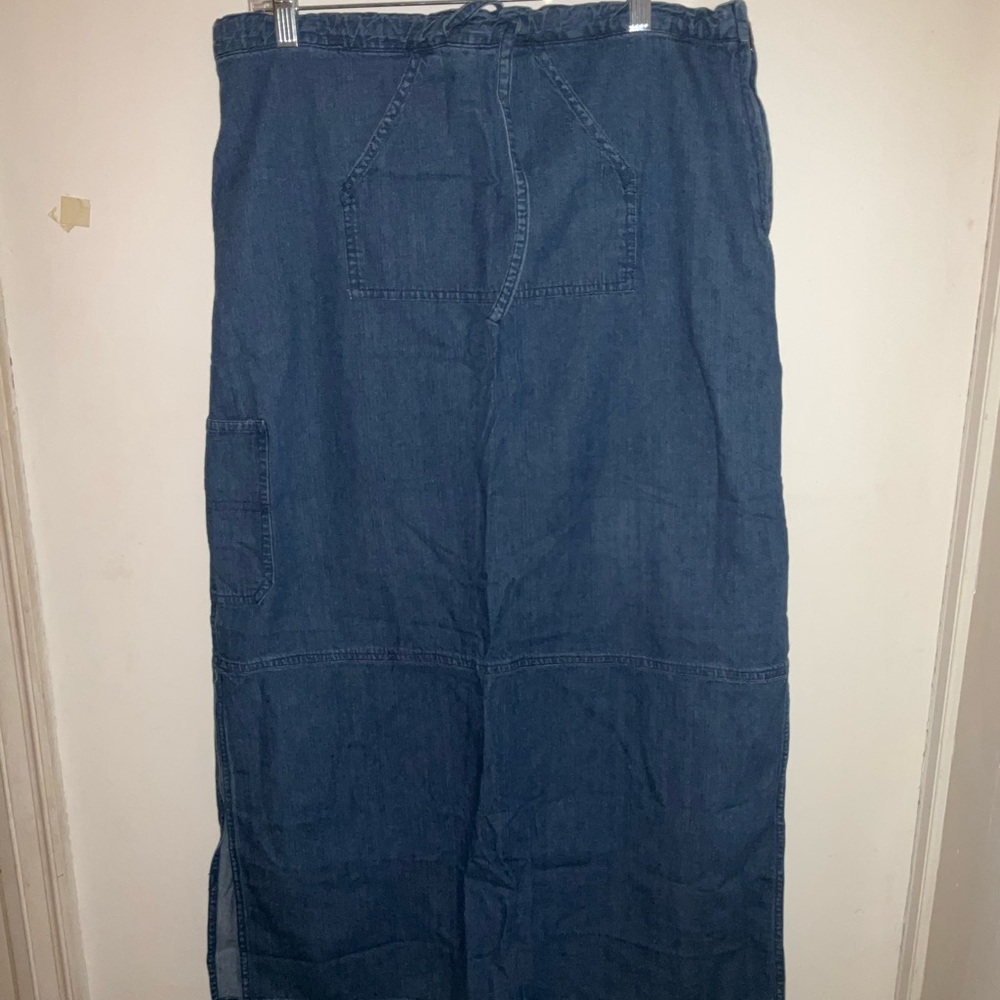 Vintage Denim Maxi Skirt - Blue - Picture 3 of 8